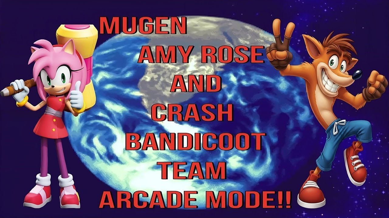 MUGEN Amy Rose (Pots) And Crash Bandicoot (Pots) Longplay!! - YouTube