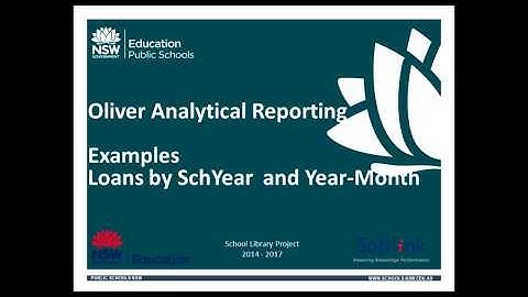 Analytical Reporting   7 Example   Loans by Scholastic Year and Month Year