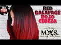 Cabello BALAYAGE ROJO. Red Balayage Hair Tutorial. Mechas Rojas paso a paso.