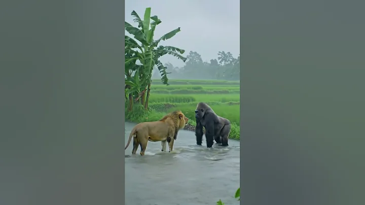 LION vs GORILLA – The Fight Nature NEVER Intended! 🧨