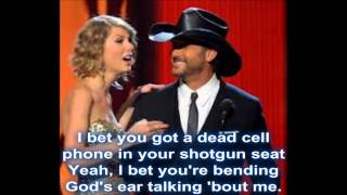 Highway Don&#39;t Care- Tim McGraw feat.Taylor Swift&amp; Keith Urban (Lyric Video)