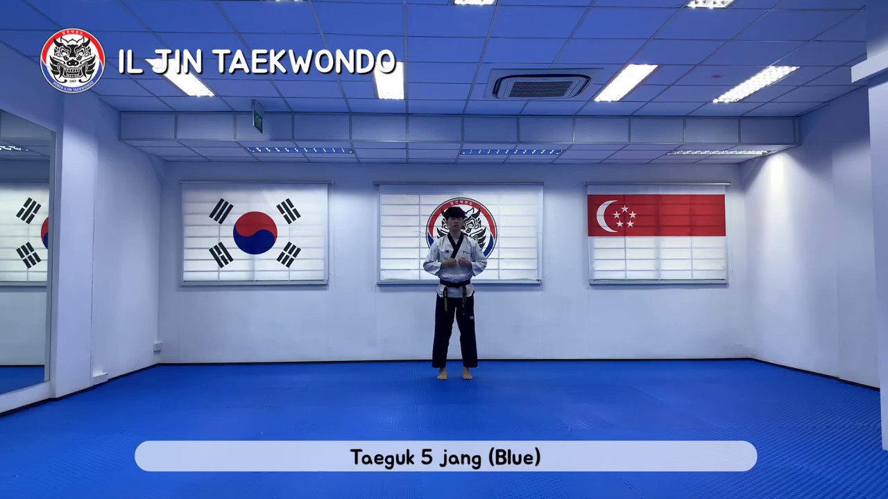 Taegeuk 5 jang (Blue belt)/ 태권도/ 품새/ 태극 5장/ Pattern/ Taekwondo/ ILJIN Taekwondo/ Singapore