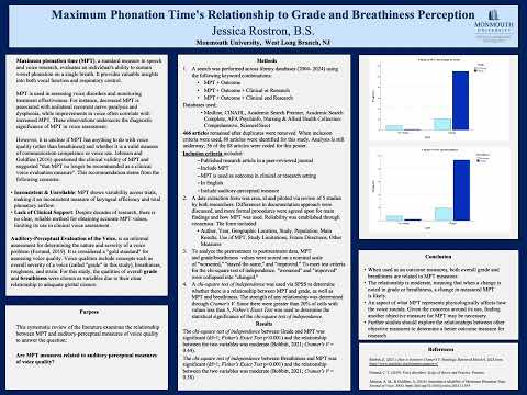 A preview image of the video: Video: RostronJResearchInProgress