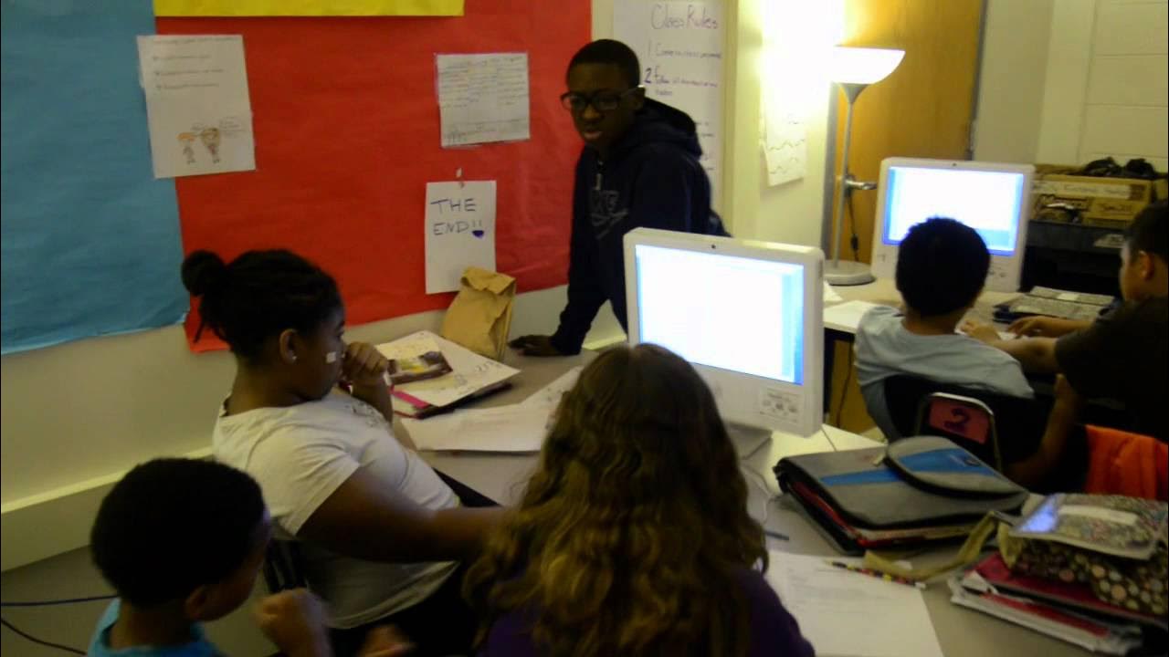 Writing and video making in middle school - At Argyle Middle School, students in the Lights, Camera, Literacy! class with Mr. Crable, are learning to write and tell stories by making videos. Students work