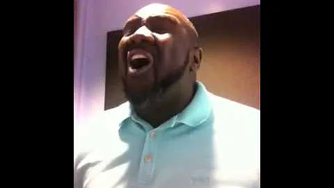 Marvin Williams sings "Glory Glory Hallelujah."