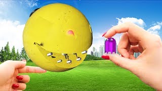 Little And Big Minecraft Vs Pacman In Real Life