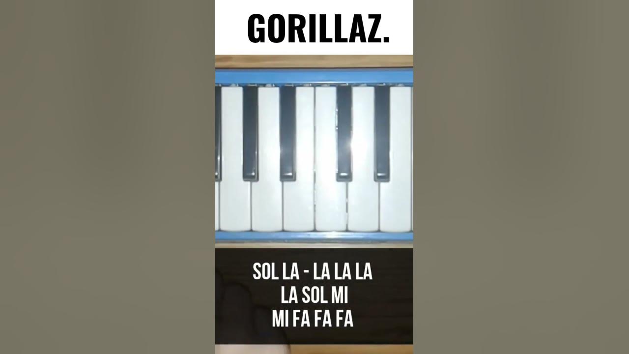 gorillaz CLINT EASTWOOD piano melodica tutorial YouTube