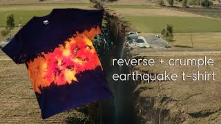 Reverse Tie Dye + Crumple Fold | Earthquake T-Shirt