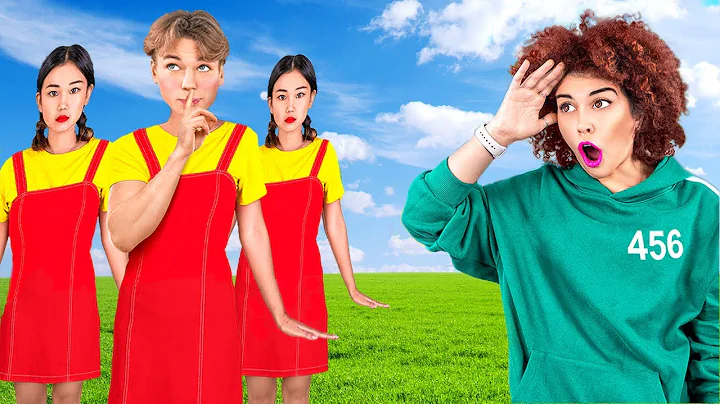 EXTREME HIDE & SEEK CHALLENGE || Hiding in a SQUID GAME! My Crush is CHASING me By 123 GO! CHALLENGE