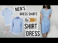Men's Dress Shirts to Shirt Dress EASY DIY REFASHION | Episode 10