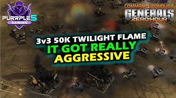 Got Really Aggressive - C&C Generals Zero Hour - Game Replay - 3v3 Online Multiplayer