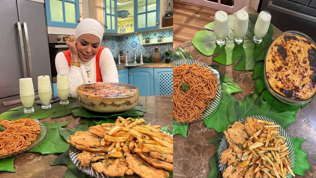 البلدي يوكل مع الشيف نونا | مكرونة بالبشاميل - بانيه مقلي - عصير ليمون بالنعناع