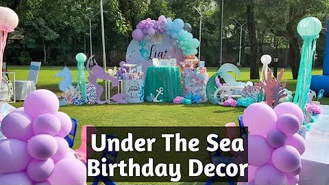 Under The Sea Birthday Decoration Idea #underthesea #mermaid #coralreef #DIY #partydecorationideas