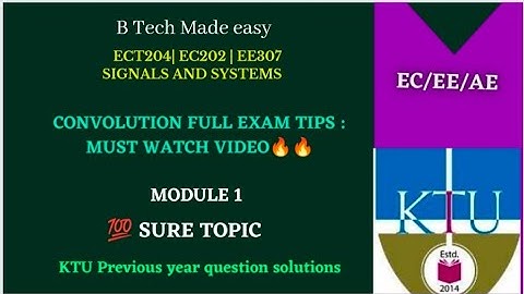 Convolution full exam tips 💫💯 | Exam preparation videos ✌️🔥| Very important topic| ECT204 | EC202
