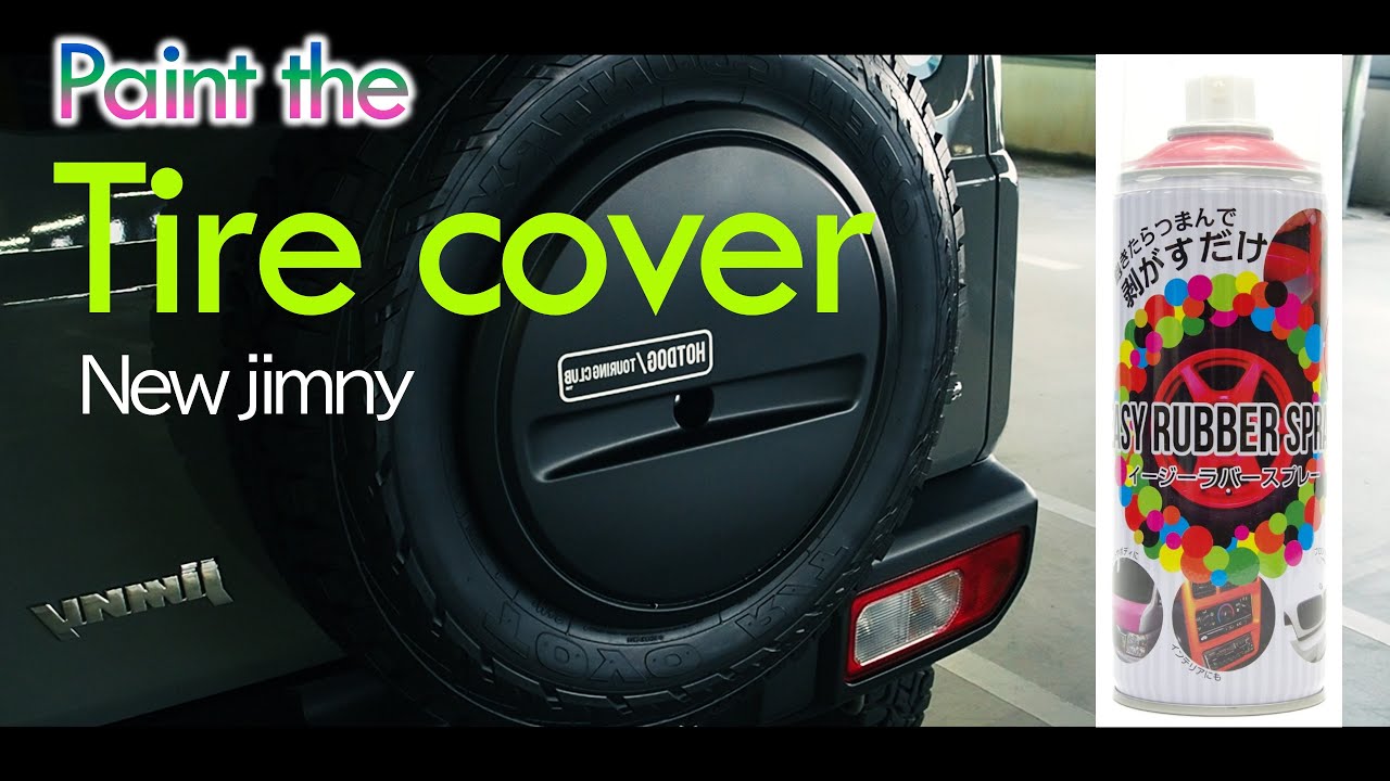 《English ver.》Painted with rubber spray! New Jimny Custom! Spare tire cover.
