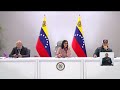 Presidenta (E) Delcy Rodríguez lidera reunión con el Estado Mayor de Campamentos Transitorios