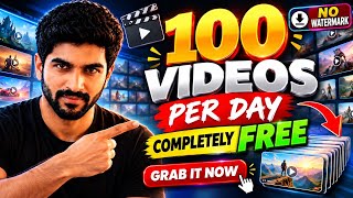 How to Create 100 AI Videos FREE & Unlimited 🤯 | No Limits + No Watermark (2026)