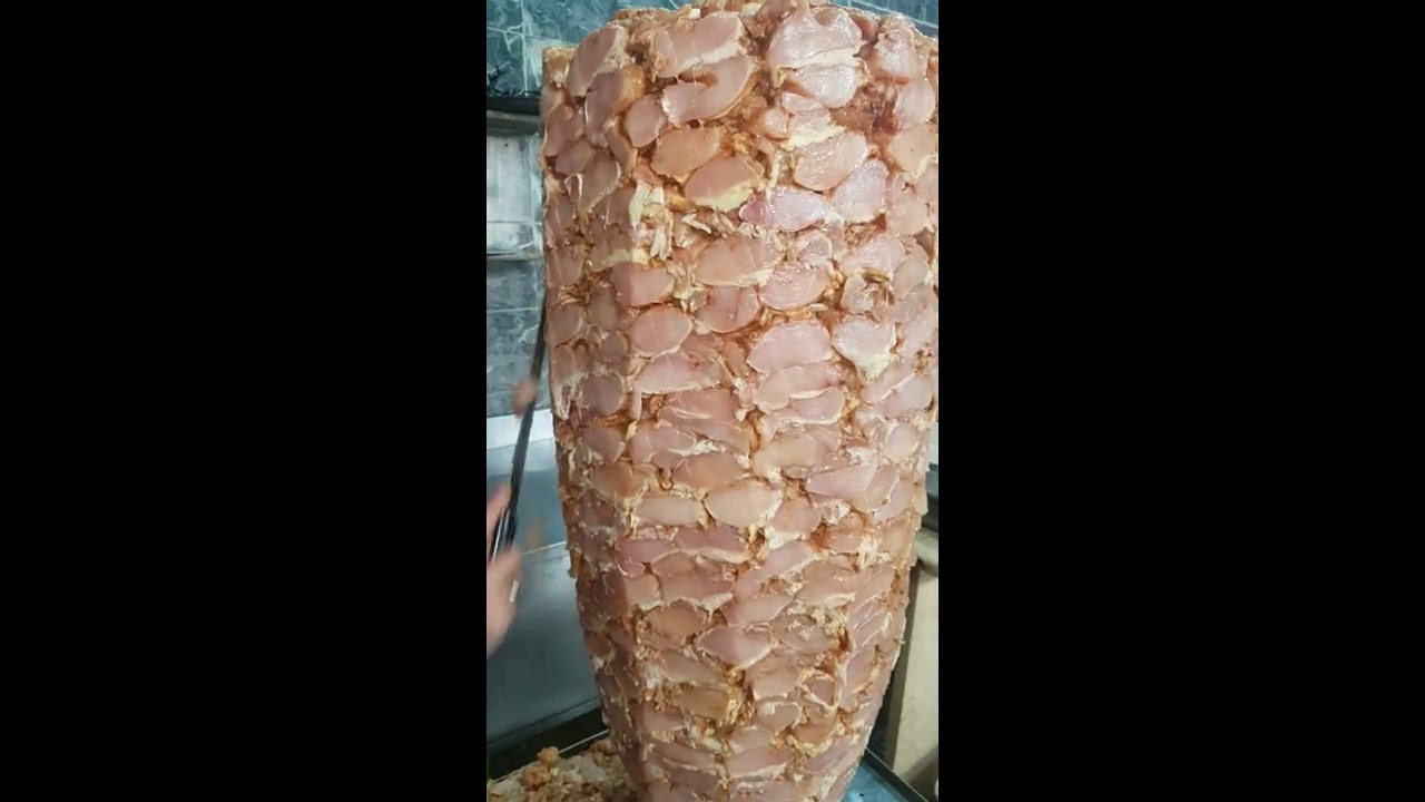 بدايه شك سيخ الشاورما مرحله (( 8 )) على أصوله