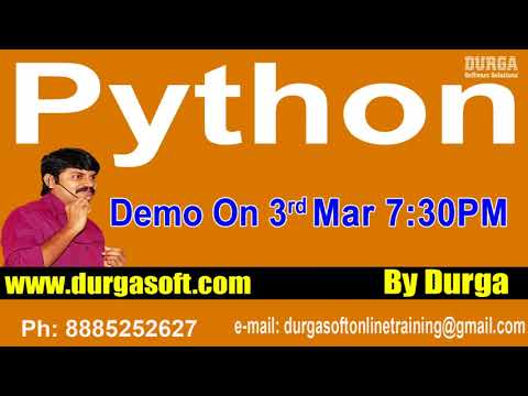 PYTHON Online Training in DURGASOFT