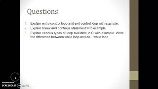 C Programming_Unit 3 Control Structure Part 3 Loop