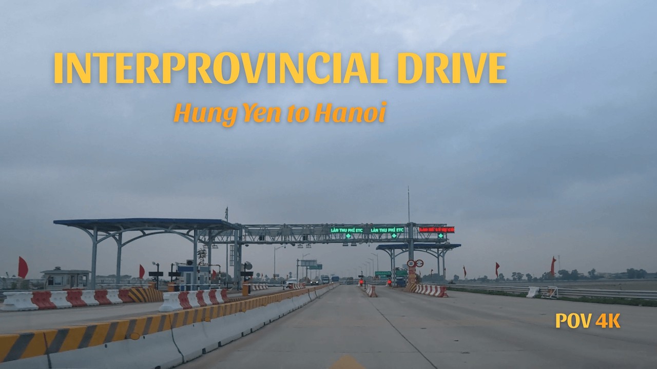 Hanoi Late Afternoon Drive 4K POV | Thanh Mien to Vinh Thanh | Relaxing Instrumental Music