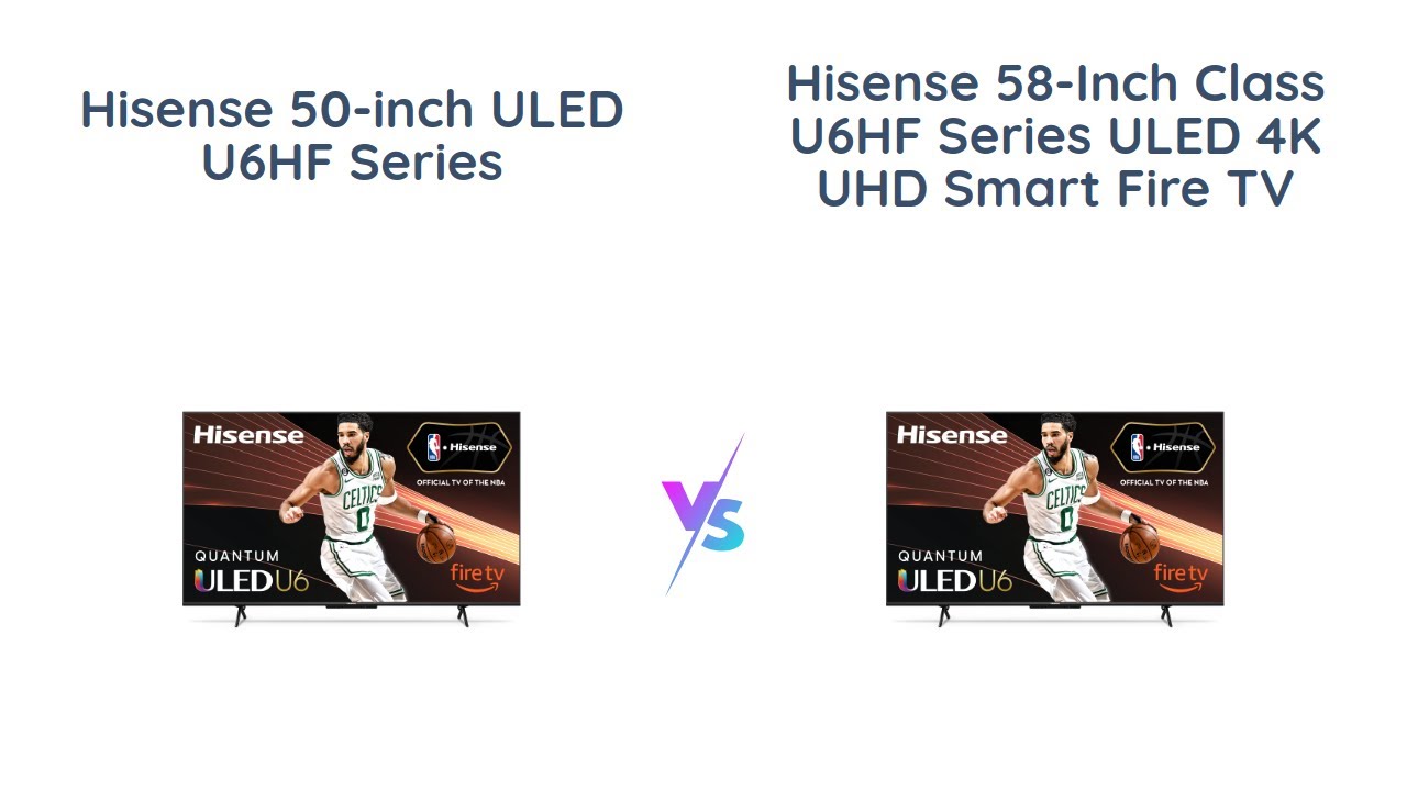 Hisense 50-Inch Class U6HF Series ULED 4K UHD Smart Fire TV (50U6HF) -  QLED, 600-Nit Dolby Vision, HDR 10 plus, 240 Motion Rate, Voice Remote