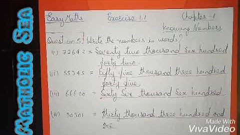 Class 6 maths - Chapter 1 - Knowing Numbers - Exercise 1.1 - Question 5