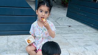 Keerat or yuvi ne aaj khayi yummy yummy pani puri@Gurkeeratbedi #cutebaby #panipuri #yshorts