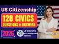 128 Civics Questions for U.S. Citizenship Test 2025 | USCIS Naturalization Interview Practice #n400