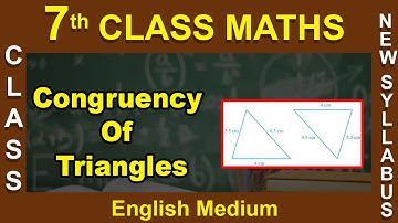 7th Class | English Medium | Maths | Congruency Of Triangles | 2020 New Syllabus | Digital Teacher