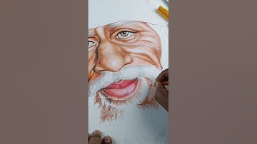 ✨Sai Baba Drawing 🙏 Colour Pencil Drawing 🥰❤️ #shorts #saibaba #drawing #arterawithsanjay