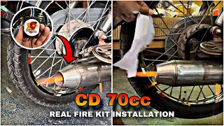 How to install real fire kit in Honda cd70 and cg125 bikes| complete details|