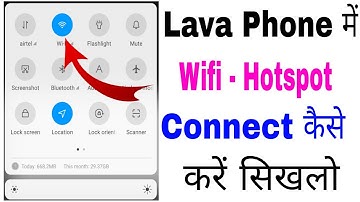 Lava mobile me wifi kaise connect kare ।। how to connect wifi hotspot in Lava phone