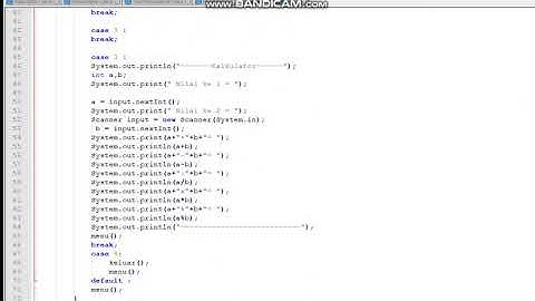 Pertemuan 7   -Membuat Menu Java menggunakan Method -
