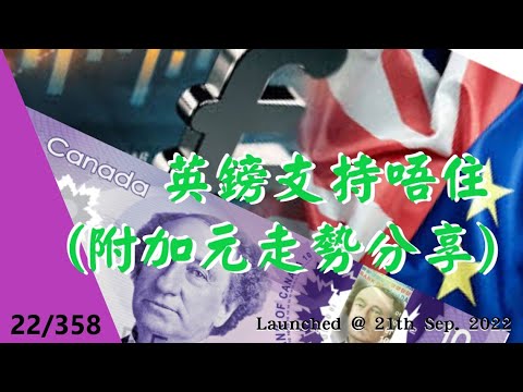 22/358 2022年9月21日 (三) 英鎊支持唔住 (附加元走勢分享) #BNO VISA_簽證_移民英國【廣東話】