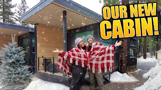We Swapped Van Life for Tiny LUXURY Mountain Cabin in Snow (Home Tour)  RV Life