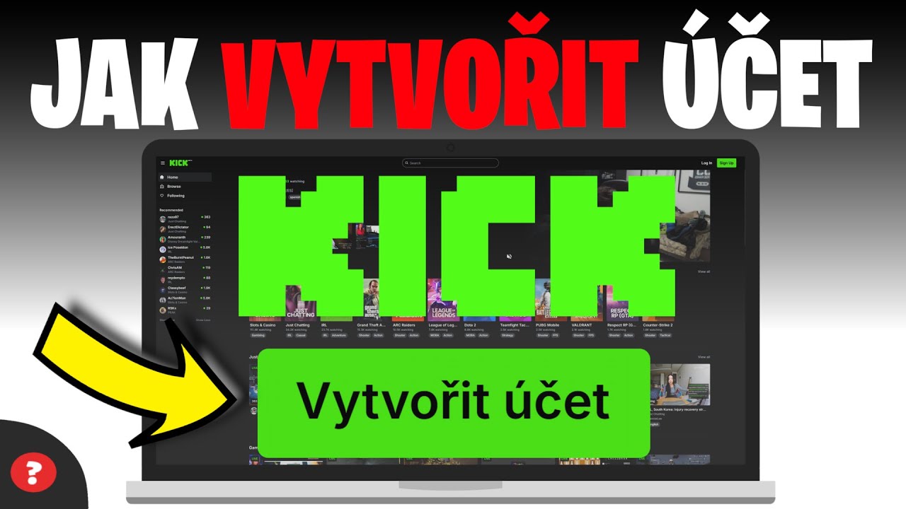 Jak udělat účet na Kick | Návod | Kick