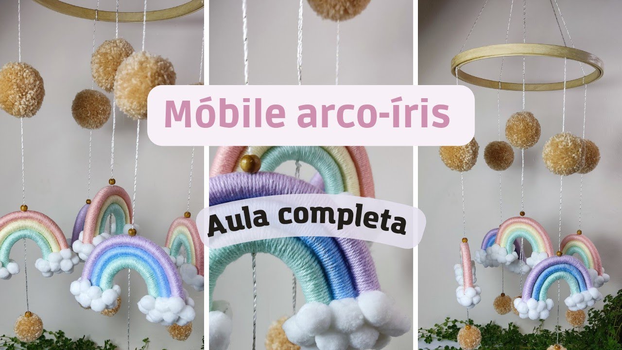 Móbile Arco-íris Boho - Como montar - Aula completa