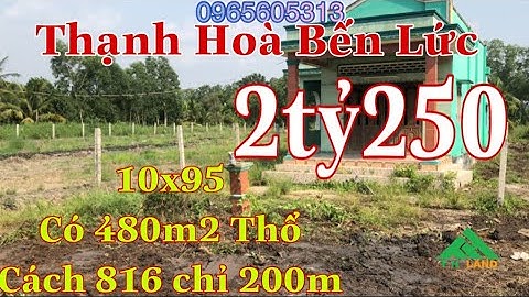 Bán nhà Cấp 4 diện tích 950m2 Có 480m2 Thổ Cư Thạnh Hoà Bến Lức, Đường Xe 16 chỗ tới đất