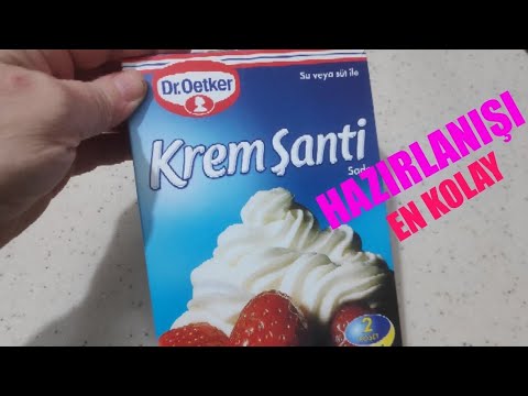 KREM ŞANTİ EN KOLAY NASIL YAPILIR TOZ ŞANTİ KAKAOLU KREM ŞANTİ 75grPAKET KREM ŞANTI NASIL HAZIRLANIR