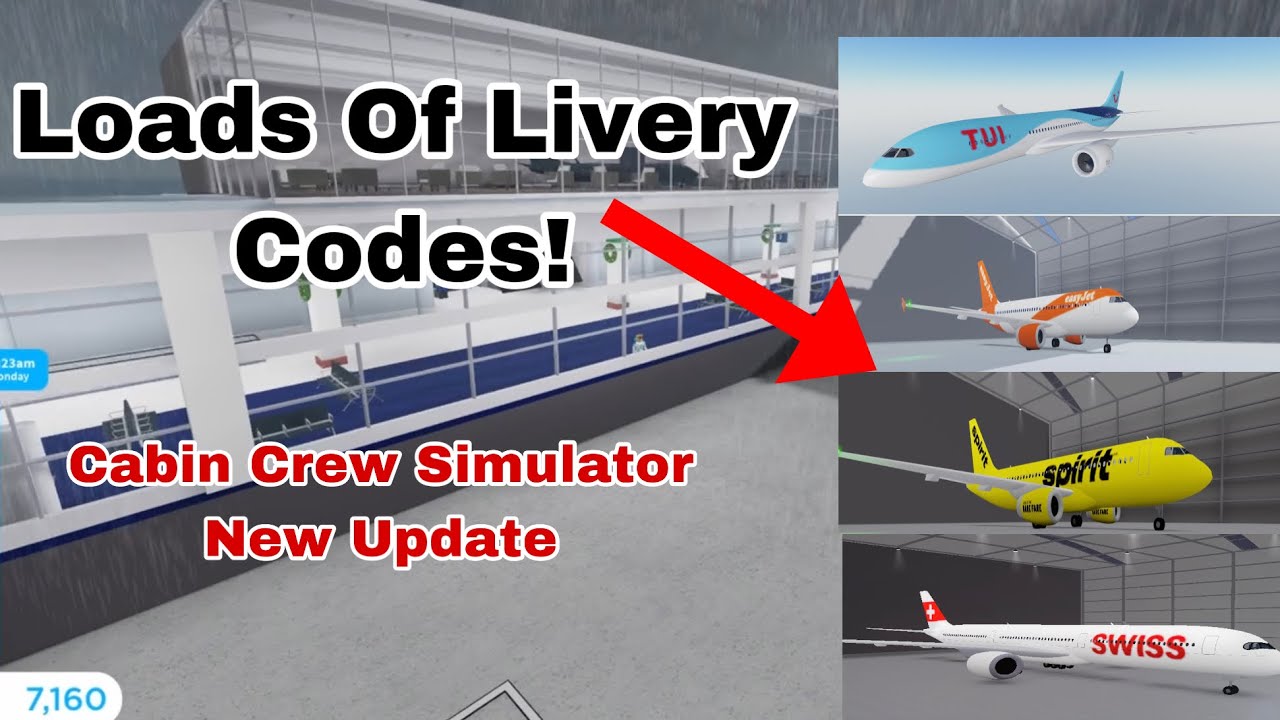 All Livery Codes In Cabin Crew Simulator Roblox YouTube