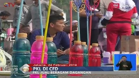 Penuhi Bahu Jalan di Ajang Car Free Day, PKL Tak Indahkan Spanduk Larangan - BIS 24/02