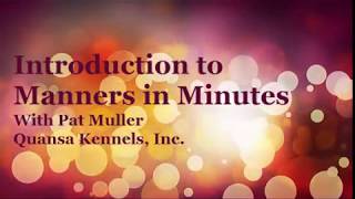 Introduction to Manners in Minutes