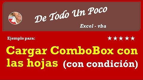 Cargar combobox con las hojas, pero con condición