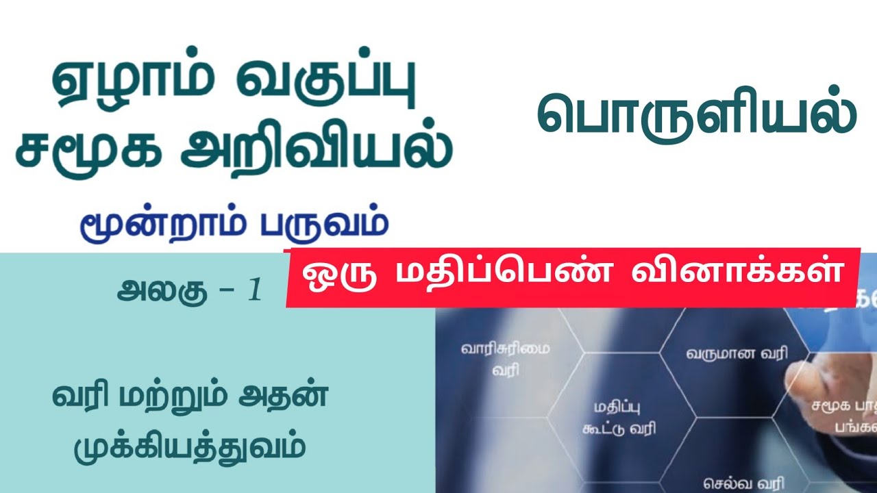 7th Social Science Term 3 Economics Unit 1 Book Back Answer 7th-social-science-term-3-economics-unit-1-book-back-answer