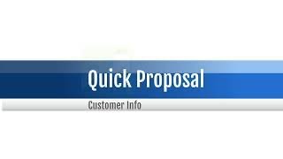 ProConnect Sales Builder Pro Mini Series - Quick Proposal Customer Info screenshot 4