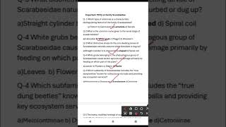 #Important MCQ on Scrabaeidae family of  Coleoptera #  Coleoptera #Insect Systematic #Entomology