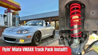Flyin’ Miata NB VMAXX Track Coilovers Install! Nb Miata Bc Racing Coilover Install