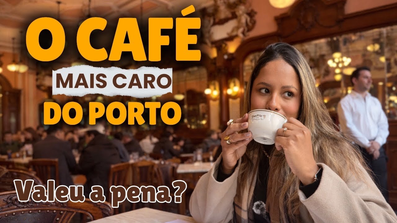 Fui ao café MAIS CARO do Porto! 🇵🇹 Será que vale a pena? Conhecendo pontos turísticos e muito mais…