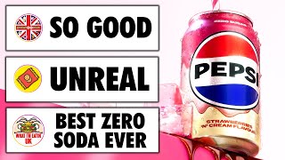 BEST UK SODA EVER ⚠️ Pepsi Strawberries & Cream ⚠️ HONEST REVIEW